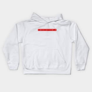 unacceptable red Kids Hoodie